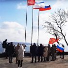 В Керчи, на горе Митридат, водружено Знамя Победы (ВИДЕО)